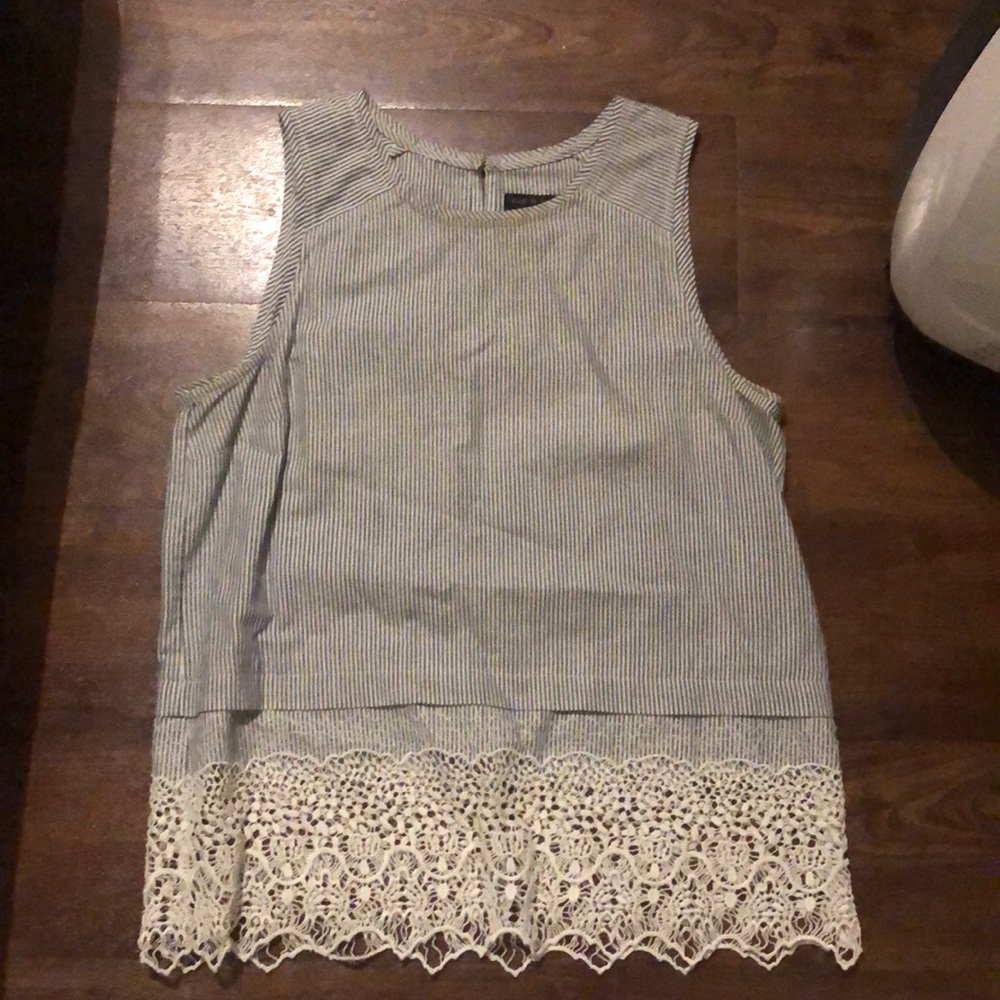 Rag & bone blue and white striped shirt